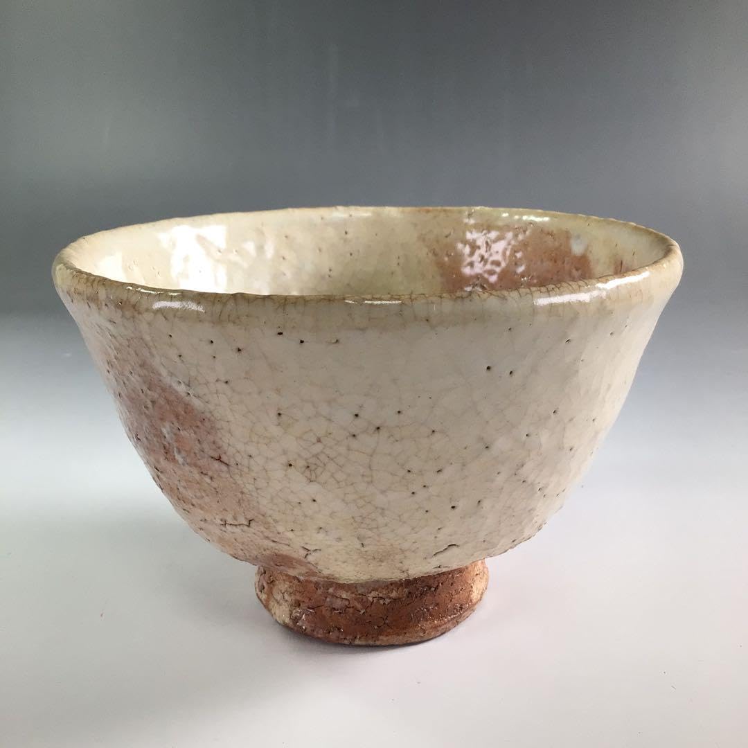 茶道具 萩焼 松林庵玉村登陽造 茶碗 萩茶碗 共箱